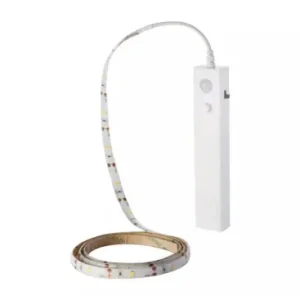 1m 2,4W/m stænktæt LED strip6V DC, IP65, PIR sensor, batteri, 30 LED pr. meter - Få tilbage