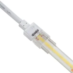 Vandtæt startstik til LED strip8mm, enkeltfarvet, IP68, 5V-24V, til SMD og COB - Kun i dag