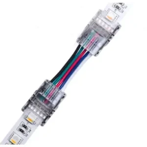 Tryg betaling - Samler med ledning til LED strip12mm, RGB+W, IP65, 5V-24V