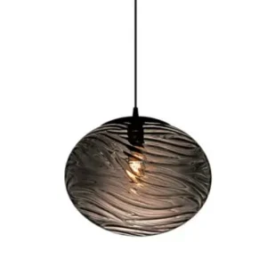 Ekspreslevering | Halo DesignHandmade Pendel Ø38, røget glas