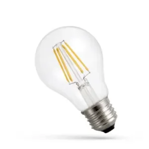 Spectrum 3,8W LED pære212 lm/W, A60, kultråd, klart glas, E27 - Skynd dig