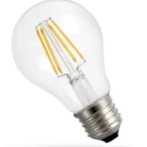 Spectrum 6,8W LED pære213 lm/W, A60, kultråd, klart glas, E27 | Tilgængelig nu