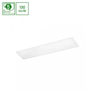 30x120 LED panel, 40W130lm/W, Philips driver, 5 års garanti, 3000K, hvid kant | Godt tilbud