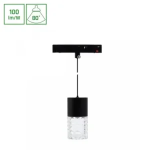 6W SHIFT BASIC HANGIT CRISTAL skinnespot48V, 3000K, 100lm/W, magnetisk pendel, inkl. lyskilde - Nedsat pris