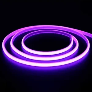 5m 11,5W/m Lilla Neon COB strip230V, IP67 vandtæt, 288 LED, Kan klippes for hver 10cm | Populært valg