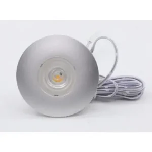 2,5W Ø6,8cm Cabi68 møbelspot RA9112V DC, Hul Ø5,5 cm, Mål Ø6,8 cm, Børstet stål - Godt tilbud