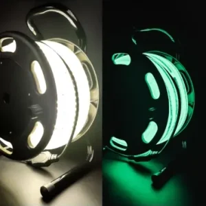 25m Selvlysende arbejdslys 230V LED strip på tromleIP67, 180 LED/m, 11W/m, 1000 lm/m, 4000K | Netop tilføjet