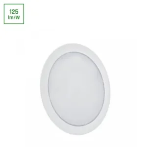 Spar nu | 12W Ø17cm 2-i-1 LED indbygningspanel125lm/W, 4000K, Hul Ø14,5 cm, Mål Ø17 cm, påbygning/indbygning