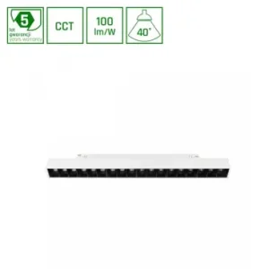 SMART GRID L 17W skinnespot til 48VCCT, 40 grader, 44cm, sort, dæmpbar via App/Smart Home - Ekspreslevering
