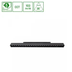 22W GRID L SYSTEM SHIFT skinnespot til 48V102lm/W, CCT, RA90, 48V, 5 års garanti - Skarp pris