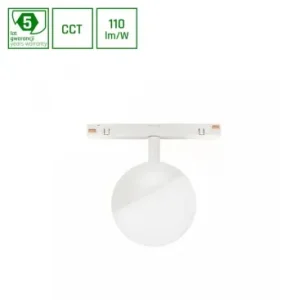 SHIFT CCT- Globe Sphere skinnelys Ø100x130mm, 5W, 165°, hvid, CCT switch - Sidste chance