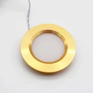 2,7W Ø6,8cm Reco68 møbelspot indbygning RA9212V DC, Hul Ø5,5 cm, Mål Ø6,8 cm, Guld - Rabat