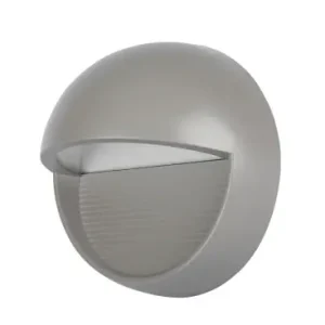 3W LED bedlampe / trappelys, GråRund, IP65 udendørs, 3000K, Ø5,8cm | Tilbuddet slutter snart