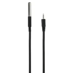 Vandtæt temperaturføler til VT-51451m ledning, IP66, -50°C til +125°C, sort finish - Superpris