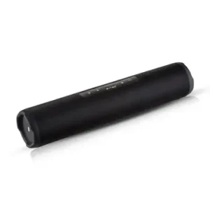 Udsalg - Bærbar Bluetooth højttaler med stofdesign2x3W, sort, FM radio, USB/TF, TWS, genopladelig, 39,4cm lang