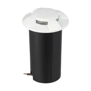 1W LED nedgravningsspot / trappelys, 12VIP67, 3000K, Ø60mm, sort, hul Ø4,3cm - Topkvalitet