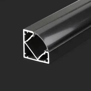 2m hjørne aluminiumsprofil til LED stripsSort, inkl. sort cover, 19x19mm | Nytilføjet