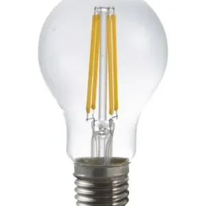 E27 7W LED filamentpære med lyssensorA60, 810lm, klart glas, 2700K | Spar ekstra