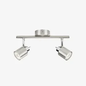 Vægspot Meranti nickel 2xGU10 | Godt tilbud