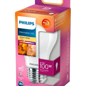 Næsten udsolgt | P�re LED 10,5W Glas(1521lm) Dimmable - E27 - Philips