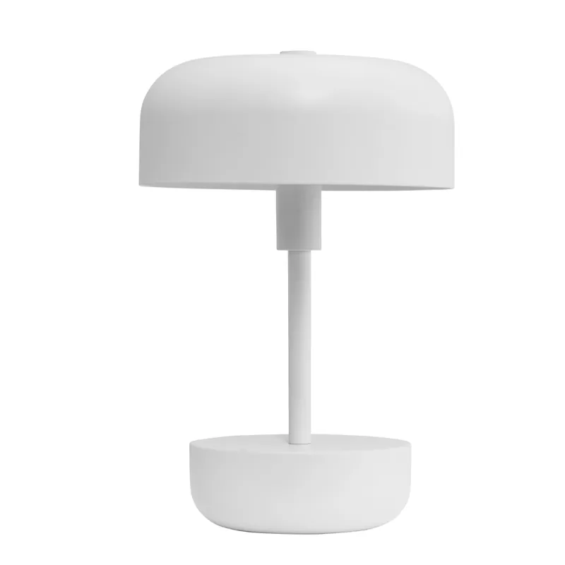 Bestil i dag | Haipot Hvid LED Genopladelig Bordlampe - Dyberg Larsen