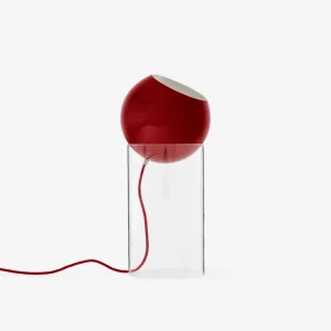 Nyt i sortimentet | Topan VP14 Bordlampe, Clear / Vermilion Red